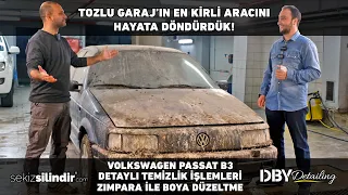 Tozlu Garaj'ın Passat'ı Hayata Döndü! | B3 Passat Kapsamlı Detay&Zımpara ile Boya Düzeltme İşlemleri