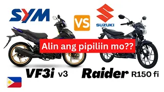 Sym VF3i v3 vs Suzuki Raider R150 | Side by Side Comparison | Quick Specs and Price | 2023