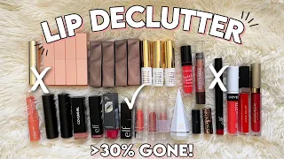 LIPSTICK DECLUTTER: Trying EVERYTHING On & Deciding What Needs to Go!