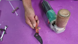 Special way to sharpen pruning shears to razor sharpness