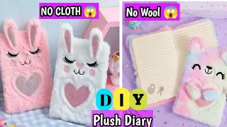 DIY Plush Diary 😱💓✨| Homemade Fur Notebook | diy mini fur diary at home