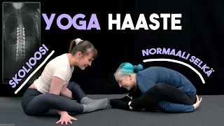 JOOGAA SELÄLLÄ JOKA EI TAIVU OLLENKAAN! |  YOGA HAASTE ft. Tinke