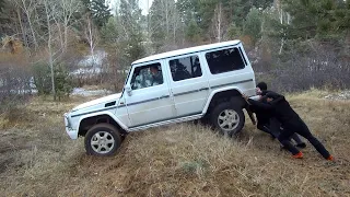 Жесть! Чуть не перевернули Гелика! 2 мерина G-Class и Нива. OffRoad