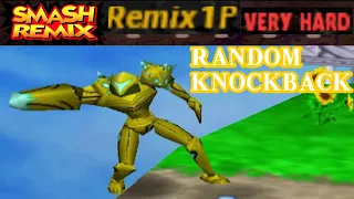 Smash Remix - Classic Mode Remix 1P Random Knockback with Dark Samus