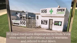 Illegal Marijuana Dispensaries Shut Down in Chula Vista