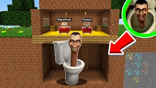 SKIBIDI TOILET APARECE DEBAJO DE MI CAMA EN MINECRAFT 🚽😱 - BEBE NOOBSI Y BEBE NOOB VS SKIBIDI TOILET