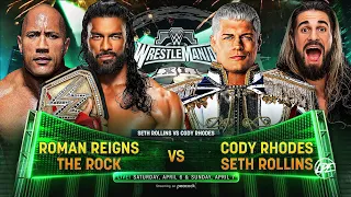 WWE 2K23 | Roman Reigns & The Rock Vs Cody Rhodes & Seth Rollins | WrestleMania 40