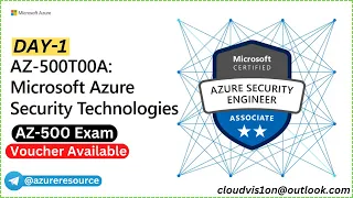 AZ 500  Microsoft Azure Security Technologies Day 1 of 5