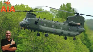 Incredible RAF Chinook Landing in RAF Benson