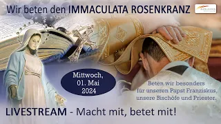 Wir beten den Immaculata-Rosenkranz für Frieden in der Welt, in den Familien und im eigenen Herzen.