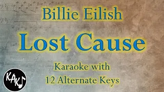 Lost Cause Karaoke - Billie Eilish Instrumental Lower Higher Male Original Key
