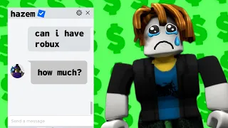 Asking 100 Richest People on Roblox for Robux