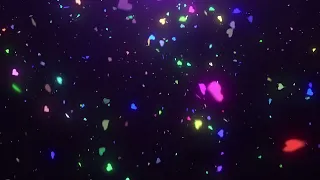 Neon Heart Confetti 4K
