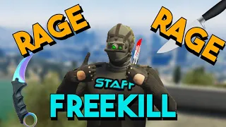 JE METS DES COUPS DE COUTEAU AU STAFF SUR GTA RP !! IL ME BAN ! FREEKILL ASTERION RP