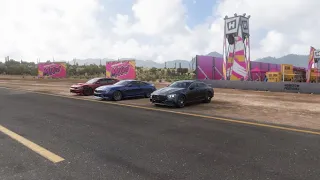 Forza Horizon 5: Mercedes AMG GT 4 Door vs BMW M8 Competition vs Dodge Charger SRT Hellcat