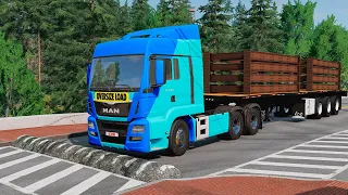 Trucks vs Speed Bumps – BeamNG.Drive