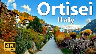 Ortisei, Italy - Walking Tour (4K Ultra HD 60fps)