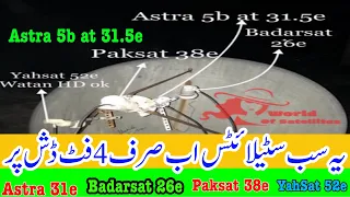 Astra 31.5e with paksat 38e on 4 feet dish.