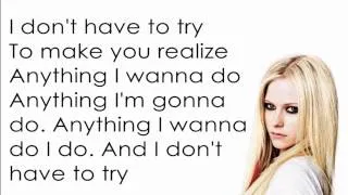 Avril Lavigne - I Don't Have to Try [Lyrics/Letra]