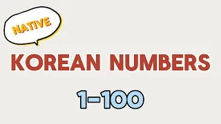 Learn Korean | Learn How to Count 1-100 in Korean (Native Korean Number)