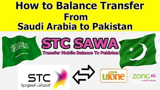 How to transfer mobile balance from saudi arabia to pakistan