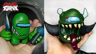 [FNF] Making Green Impostor V3 Sculpture Timelapse [Among us] - Friday Night Funkin' Mods