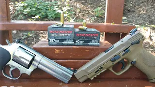 Winchester Silvertip .357 Magnum VS .40 S&W Ballistic Test