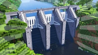 How To Build a WATER DAM in Minecraft (CREATIVE BUILDING)