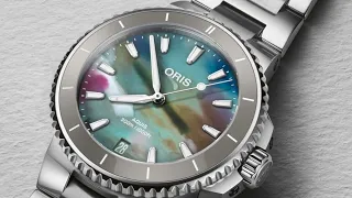 ORIS AQUIS DATE UPCYCLE, 36.5mm stainless steel case, NEW, 2024 RELEASES