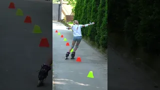 Alena is rollerblading - Kids activity