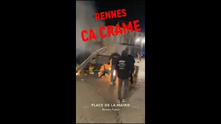 Fete sauvage de l'ultra gauche à Rennes