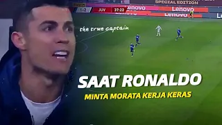 “Meski Tak Puas di Ganti” Lihatlah Teriakan Ronaldo Pada Morata yang Tunjukan Jiwa Kepemimpinannya