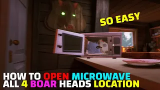 How to open the Microwave All Boars Heads Locations - Hello Neighbor 2 (Map Piece puzzle Day 3)