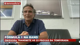 NELSON PIQUET PARABENIZA BAND POR TRANSMISSÃO DA FÓRMULA 1 | BRASIL URGENTE