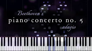 Piano Concerto No. 5, 2nd Movement by Beethoven (Piano Solo Tutorial)