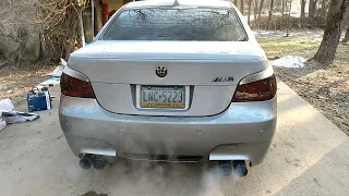 E60 M5 Exhaust Sound!  Loud!  No Cats, Tubi Exhaust, FAMS Tune