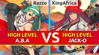 GGST ▰ Razzo (A.B.A) vs KingAfrica4 (Jack-O). High Level Gameplay