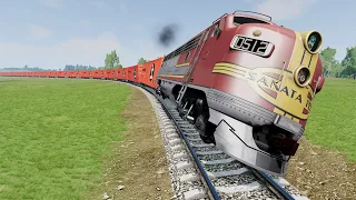 Realistic Train Crashes #21 - Beamng.Drive