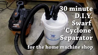 DIY Swarf / Dust Cyclone Separator