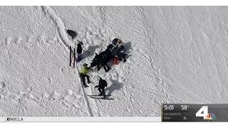 1.26.17 - NBC4 5PM - Mt Baldy Hikers Rescued from Avalanche