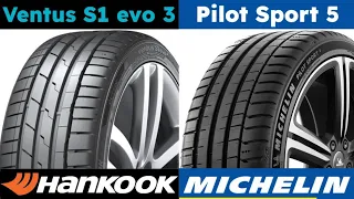 Hankook Ventus S1 evo 3 vs Michelin Pilot Sport 5