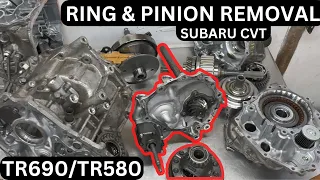 Re-Gearing A Subaru CVT's Final Drive? TR690 / TR580 Teardown For Ring And Pinion- Final Drive