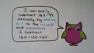 3rd Grade Math 1.9, Mental math strategies for subtraction