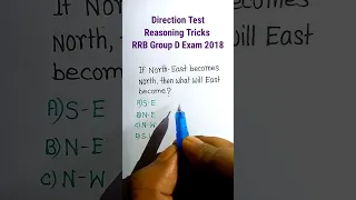 Direction Test | Direction Reasoning Tricks | Reasoning Classes for RRB Group D Exam| #shorts