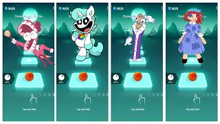 Digital Circus Caine 🆚 Craftycorn 🆚 Kinger 🆚 Ragatha 🎶 Tiles Hop Edm Rush Game 🎮 Who is Best?