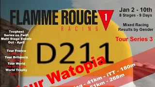 FRR Tour Watopia Stage 5 | Accelerate to Heaven - 44.5km a 1152hm | King - Queen STAGE