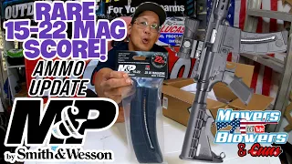 NO AMMO SHORTAGE BUT PRICES ARE RIDICULOUS! RARE SMITH & WESSON M&P 15-22 22LR 10RD MAGAZINE SCORE