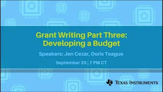 Webinar: Grant Writing Part Three — Developing a Budget