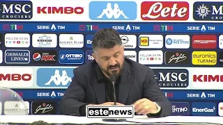 Napoli-Lecce 2-3, Gattuso: "Siamo troppo fragili"