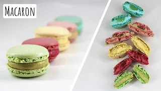 Macaron || Макарон || 5 разных начинок!! 🇫🇷 (фисташка, малина, маракуйя, крем-брюле, мята-лимон)